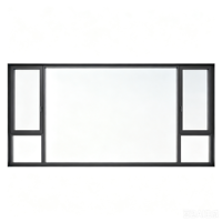 Fenêtre à battant et à basculer en aluminium à double vitrage isolant, silencieuse et confortable, avec profilé en alliage d'aluminium