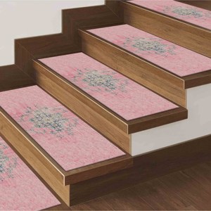 Tapis imprimé rose - Bohème, Oushak, Moderne, Personnalisé, 3D, Petit, Gobelin - Product Image 4