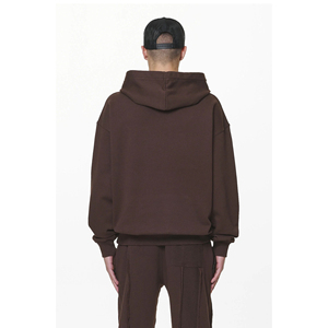 Sweatshirts à capuche décontractés de luxe en coton unisexe pour hommes, survêtement en polaire brodé imprimé avec logo personnalisé, poids lourd, uni - Product Image 2