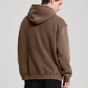 Sweat à capuche vintage essentiel surdimensionné classique à la mode confortable pour hommes 100% coton doux 350gsm tissu de qualité supérieure avec personnalisation - Product Image 5