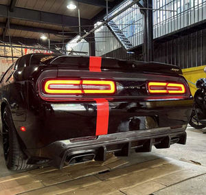 Grande pinna stile fibra di carbonio paraurti posteriore labbro diffusore per schivare Challenger Hellcat 2015 a 2019 - Product Image 2