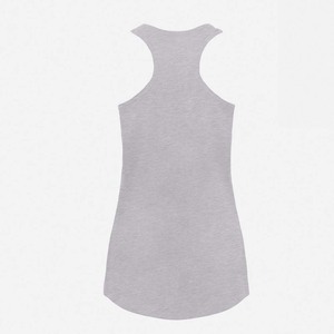 Débardeur de yoga et d'entraînement sans manches pour femme, gris, personnalisable, coupe racerback - Product Image 2