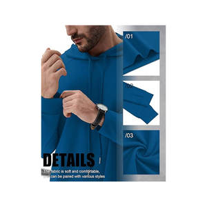 Sudadera con Capucha para Hombre, Invierno, Manga Larga, Ligera, Corte Regular, con Cordón, Deportiva, Informal, para Gimnasio, Correr, Entrenamiento, 100% - Product Image 5