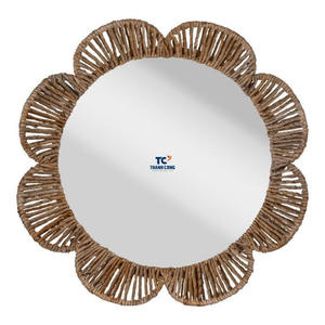 100% écologique bohème Design rotin miroir tenture murale à la main au Vietnam nouvelle décoration de la maison en gros pas cher prix - Product Image 5