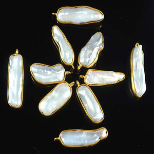 แม่มุกรูปร่างตัวเชื่อมต่อน้ําจืดเสน่ห์ DIY เพิร์ลคริสตัลหิน Healing ส่วนประกอบเครื่องประดับ - Product Image 4