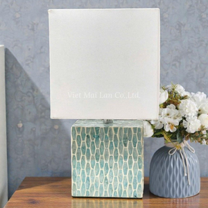 Wholesale Mother of Pearl Table <b>Lamp</b> Handmade Artisan Shell Inlay Lighting Piece - Product Image 1