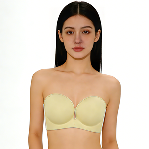 Backless Strapless Push up <strong>Bra</strong> for Women Thick Padded Sticky Under Wired <strong>Bras</strong> <strong>No</strong> Adhesive - Product Image 1
