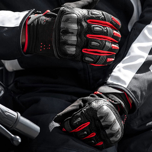 Gants de moto de course protecteurs en cuir pleine main, antidérapants et respirants pour la conduite - Product Image 6
