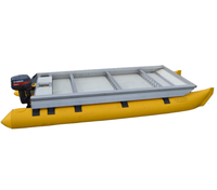 Bateau catamaran AQT HDPE inamovible CT637623 avec une capacité de 10 à 15 personnes - Garantie 1 an