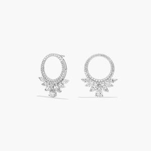 Simple 925 <b>Silver</b> Moissanite Diamond <b>Dangle</b> Drop <b>Earrings</b> Round & Marquise Perfect Gift For Women Wedding Engagement Birthday - Product Image 5