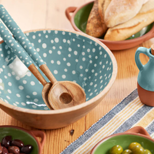 Juego de ensaladeras de madera de acacia redondas naturales limpias, nuevo diseño, cuenco para servir de alta calidad, cuchara para ensalada, utensilios de cocina, venta al por mayor de Vietnam - Product Image 5