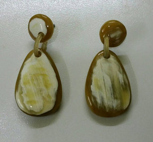 Trendy Adjustable Water Buffalo Horn Clip-On <b>Earrings</b> VE374 Eco-Friendly Fashion Jewelry for Weddings Parties Gifts - Product Image 4