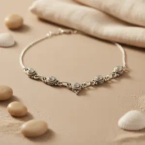 Collar de Plata 925 con Piedra Lunar para Mujer, Colgantes y Dijes Finos, Joyería con Piedras Preciosas - Product Image 2