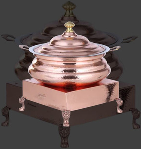 <b>Copper</b> Catering Chafing Serving Dish With Lid for Home Restaurant Kitchenware Foods Serving Dish Decor <b>Copper</b> Color Serving Dish - Product Image 1