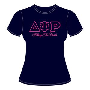 เสื้อยืดคอกลมผ้าฝ้าย100สีกรมท่า Delta PSI สำหรับสมาชิก - Product Image 1