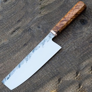 Cuchillo de Cocina Personalizado Hecho a Mano de Acero Inoxidable de 9 Pulgadas con Funda de Cuero Única, Hermoso Mango Personalizable - Product Image 1