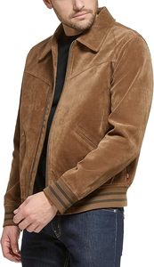 Chaqueta de Cuero Sintético Estilo Bomber para Hombre, con Logotipo Personalizado, Estilo Piloto y Motociclista, Impermeable, para Invierno - Product Image 4