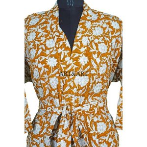 Robe Kantha de style kimono japonais faite à la main, imprimé Suzani multicolore, réversible, élégante, avec ceinture à nouer, pour l'hiver et l'été, idéale pour le sommeil et le spa - Product Image 4