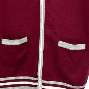 Vintage Open-Front Cardigan Sweater for University College Letterman Knitted Sweater Stripe Button Decoration for Winter - Product Image 6