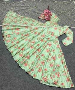 Diseñador indio Lahenga Choli con blusa Diseñador tradicional indio Ropa casual Material de vestido rosa colorido con ropa Dupatta Bo - Product Image 2