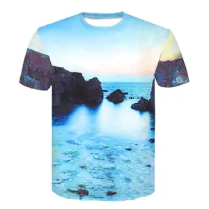 Summer 2023 Men's Casual Sleeve Less Printed T Shirt 3D Trend Men Wear Sublimation T Shirts Customized