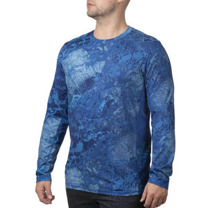 Superventas al por mayor camisas de pesca de manga larga Upf50 + IMPRESIÓN sublimación transpirable poliéster Spandex lona para el invierno - Product Image 1