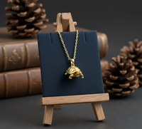 Collier pendentif lion en argent sterling 925 plaqué or rhodié, chaîne à maillons, bijou animalier audacieux et minimaliste, cadeau de style hindou
