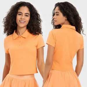 Nouveaux arrivages Polo de sport design de haute qualité pour femmes, t-shirts courts et solides avec impression de logo personnalisé! - Product Image 1