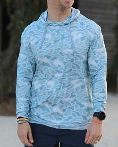 OEM Sweat à capuche de pêche haute qualité en polyester à séchage rapide avec impression par sublimation UPF 50 Chemise de pêche à capuche - Product Image 3