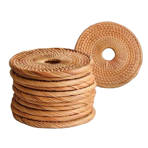 Best Price Selling Homemade Rattan Tea Coaster Colored Rattan Mats & Pad Home & Kitchen Decor Rattan Tea Cup Platter <b>Placemats</b> - Product Image 5
