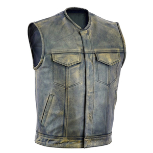 Gilet en cuir avec style unique Impression de logo personnalisé de la meilleure qualité avec services professionnels OEM & ODM pour hommes - Product Image 1
