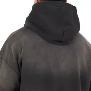 Derniers sweats à capuche surdimensionnés à la mode pour homme lavés à l'acide meilleure qualité en gros Logo personnalisé essentiel Streetwear - Product Image 5