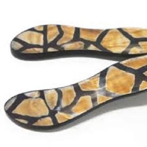 Top Trending HORN SALAD SERVER cuchara hecha a mano artesanía Material Natural cuerno ensalada servidor vajilla para fiesta Catering para la venta - Product Image 2