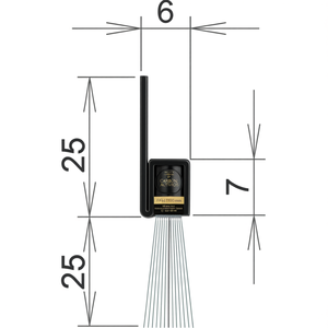Seal Door <b>Gap</b> Ferrobros FA 25-6 1100mm X 6mm Horsehair Mixed Screw-on Seal - Product Image 3