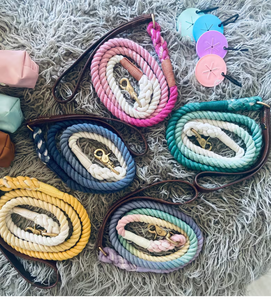 Cuerda hecha a mano de calidad, suministros para mascotas de plomo para perros, accesorio personalizado, cuerda de algodón de colores, correa para perros hecha a mano, juego de correa para mascotas - Product Image 1