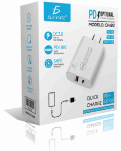 Chargeur Turbo USB Type C 20W à charge rapide, adaptateur USB pour iPad compatible avec les prises JP/EU/US, entrée 0,5A / sortie 25A, pour ordinateur de bureau - Product Image 5