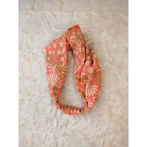 Diadema Boho Hecha a Mano con Nudo Frontal, Accesorios para el Cabello de Seda Sari Reciclada Vintage, Idea de Regalo Dulce - Product Image 5