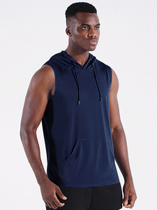Débardeur à capuche pour hommes, sans manches, tactique, de sport, de musculation, coupe ajustée, streetwear, pour l'entraînement - Product Image 3