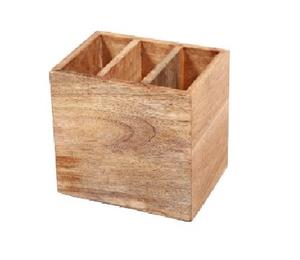 Fancy Table Ware Wooden <b>Utensils</b> Holder Decorative Napkin Cutlery <b>Storage</b> Handmade Wholesale Wooden <b>Utensils</b> Holder - Product Image 5