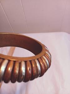 กำไลข้อมือทองเหลืองดิบ69มม., กำไลข้อมือฝัง, กำไลข้อมือช่องว่างเปล่า, สร้อยข้อมือทำด้วยมือกว้าง, ทองเหลืองดิบ - Product Image 3