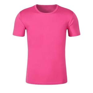100% T-shirt uni en coton biologique pour hommes T-shirts en gros respirants de qualité supérieure T-shirts à col rond de haute qualité - Product Image 2