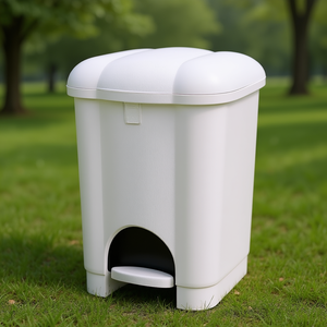 Waste <b>bin</b> (16Lt) pedal lid CAROLINA White 8101535112 - Product Image 3