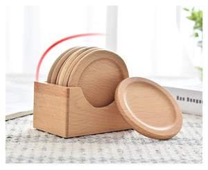 Posavasos de nogal cuadrado clásico, textura de madera Natural pura, decoración ecológica hecha a mano para mesas de comedor, oficina, artesanías HF - Product Image 4