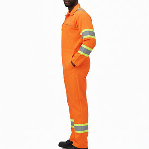 Overol de Seguridad de Alta Visibilidad con Logotipo Personalizado OEM, Certificado ANSI, con Luz LED Intermitente, Impermeable, de Poliéster, para Hombre - Product Image 3
