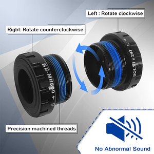 Soporte inferior BUCKLOS, soporte inferior roscado de aleación de aluminio para bicicleta, 24mm, rodamiento sellado para bicicleta de montaña y <span class=keywords><strong>carretera</strong></span> BB - Product Image 3