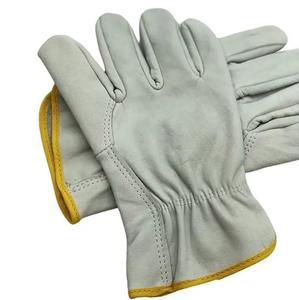 Gants de sécurité de construction pour conducteur en peau fendue de vache certifiés EN388 Gants de mécanicien anti-coupure confortables de taille XL avec échantillons gratuits - Product Image 1