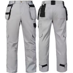 Pantalon de travail cargo pour homme personnalisé, durable, gaufré, transfert thermique, multi-poches, droit, respirant, taille élastique, fermeture à cordon - Product Image 4