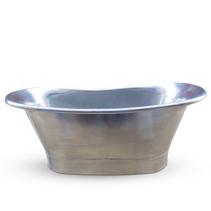 Eco Friendly Stainless Steel <b>Metal</b> Bath <b>Tub</b> Custom Shape Bathing <b>Tub</b> For Home Hotel Usage Bathroom Accessories Hot Selling Price - Product Image 1