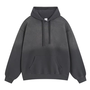 เสื้อมีฮู้ดซักกรดลายกราฟิกของผู้ชายตัวครอปฤดูหนาวน้ำหนัก400-600แกรมสำหรับพิมพ์พัฟออกแบบได้ตามต้องการ - Product Image 1