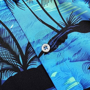 เสื้อฮาวายสำหรับผู้ชายเสื้อชายหาดสำหรับใส่ได้ทั้งชายและหญิงเสื้อแขนสั้นมีกระดุมพิมพ์ลายเขตร้อน - Product Image 6